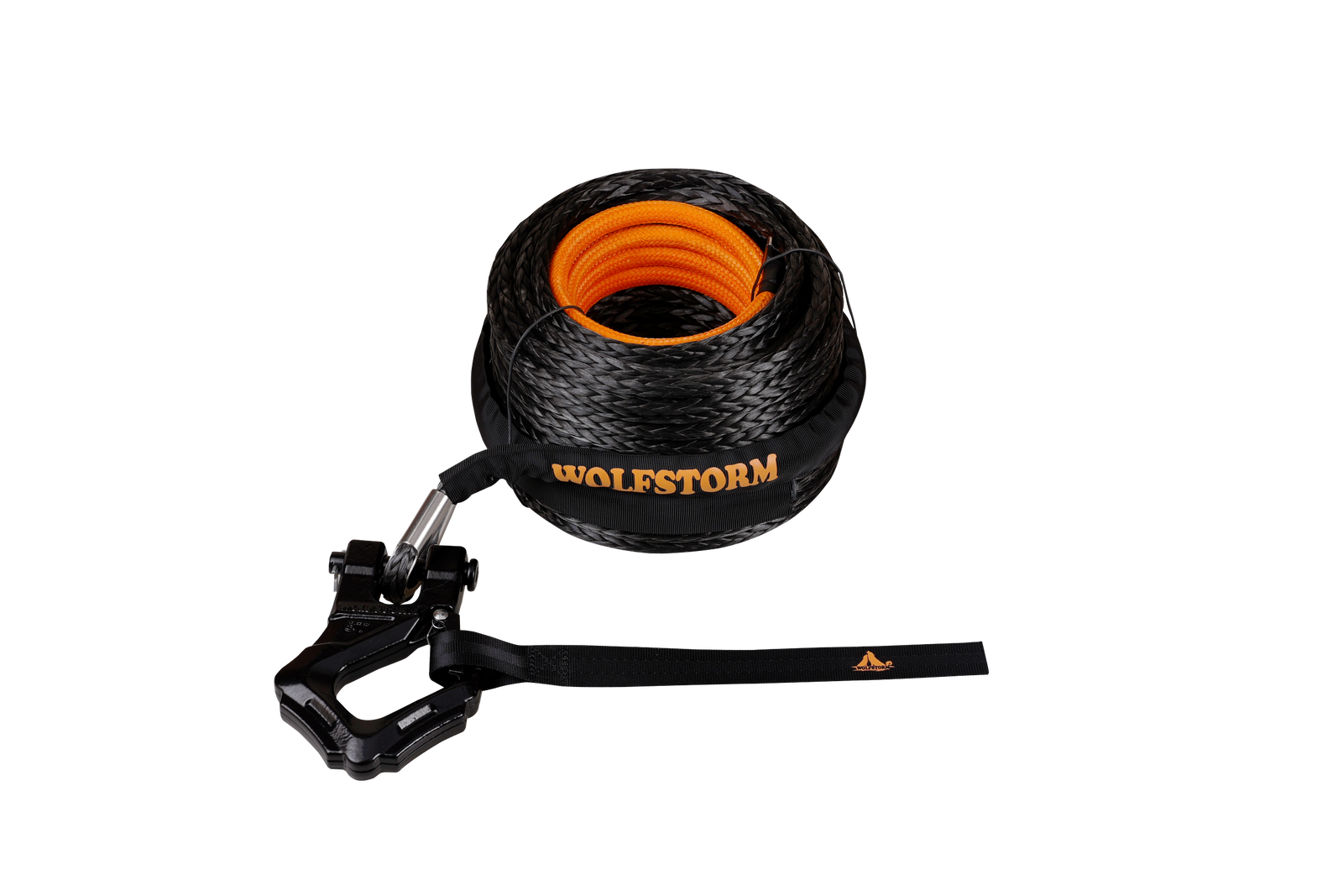 Synthetic Winch Rope 3/8"x100ft w/Winch Hook Winch Line Cable For Jeep