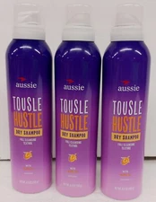 Lot of 3 Aussie Tousle Hustle Dry Shampoo Jojoba Oil 4.9 OZ................C1