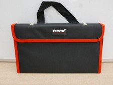 Trend th/2 60 pocket empty hook & loop fabric tool roll pouch wallet