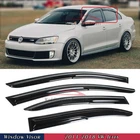 For 2011-2018 VW Jetta MK6 JDM 3D Wavy Mugen Style Window Visors Rain Guards