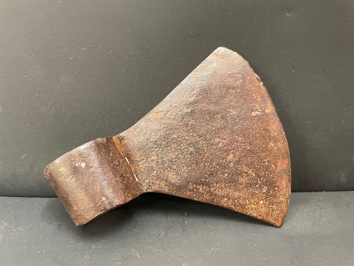 Hache Vintage Ancienne Outil Coupe Bois Forgée Main - Fer Rustique Collection F86 - Occasion Rare