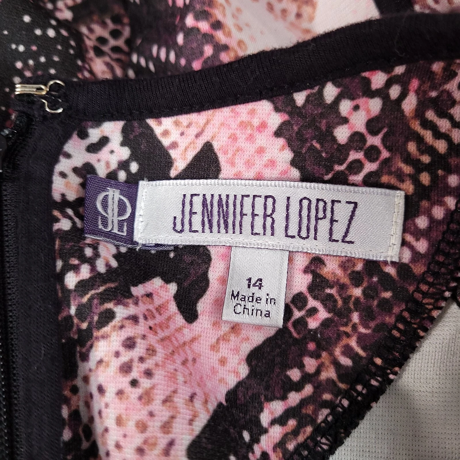 VETEMENTS Abito tubino donna Jennifer Lopez midi senza maniche zip posteriore taglia 14