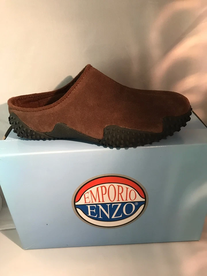 Kids Clogs Shoes Emporio Enzo Slip on Brown Brushed Leather NIB Girls Size 1--2 - Image 4 of 4