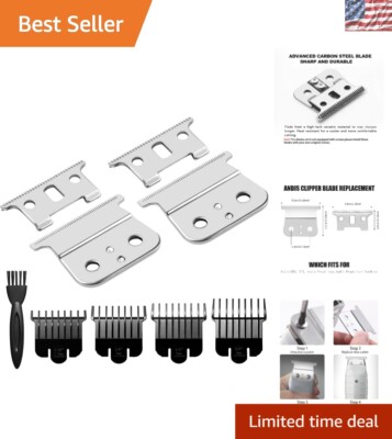 Effortless Blade Change - 2 Pack T Outliner Replacement Blades for Barbers