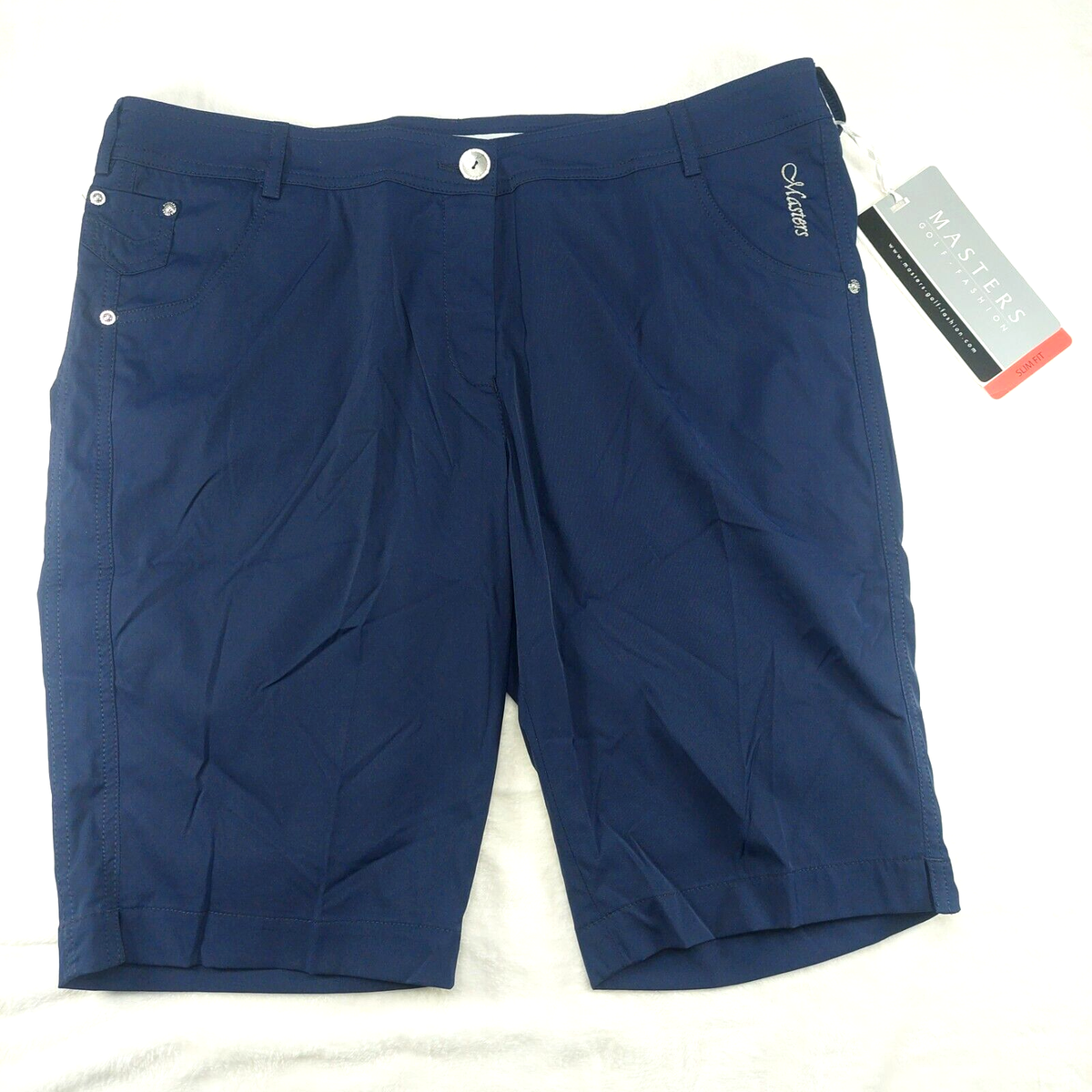 New Women Masters Golf Bermuda Shorts Size 14 Navy Made in Austria