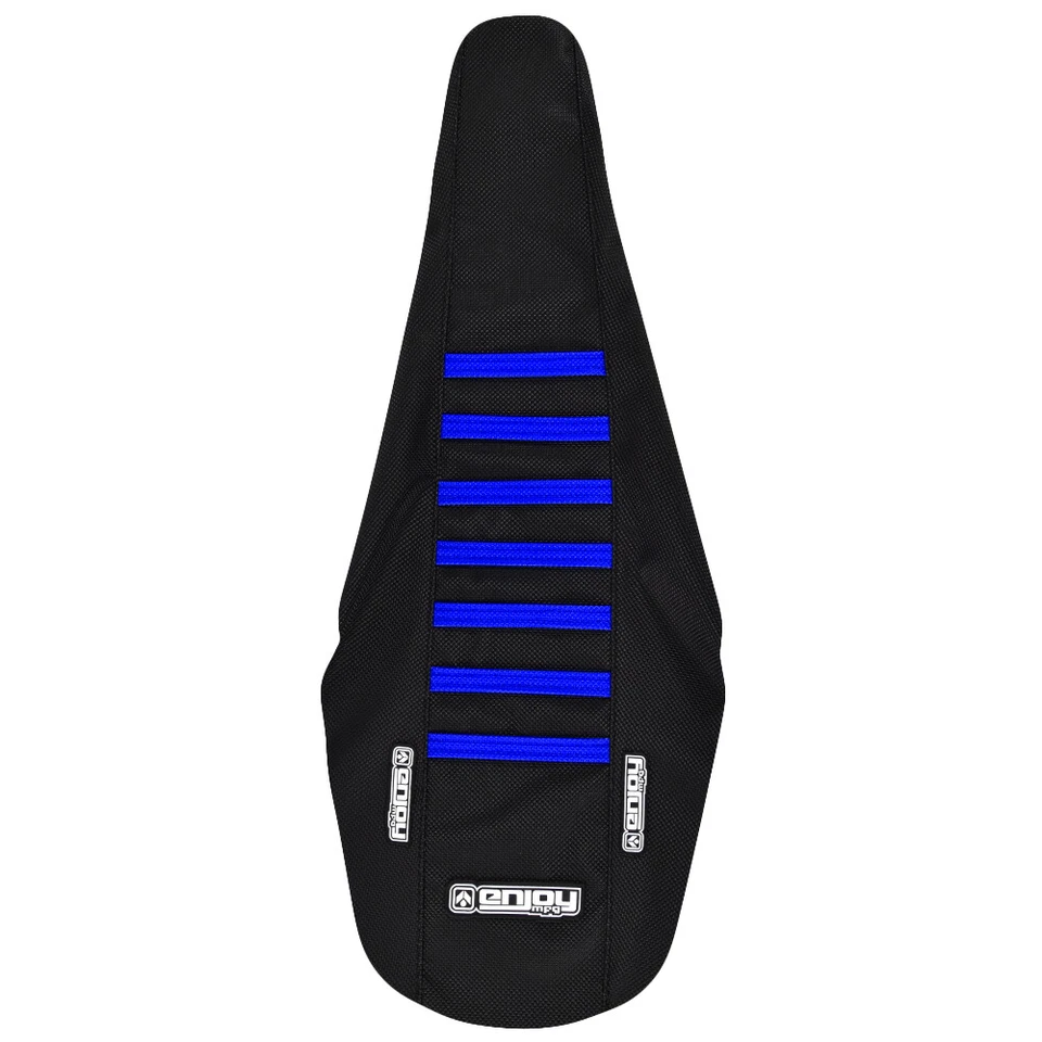 Cubierta de asiento Yamaha YZ 125/250 2002-2014 de Enjoy MFG TODO NEGRO/AZUL COSTILLAS #67 Foto 4 de 4