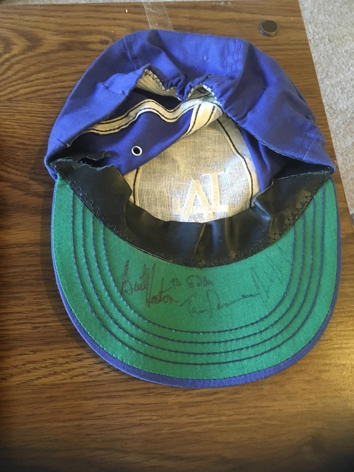 1980s LA Los Angeles Dodgers Baseball Cap Signed; TOMMY LASORDA, Hooton, & Hough - Image 2 of 4