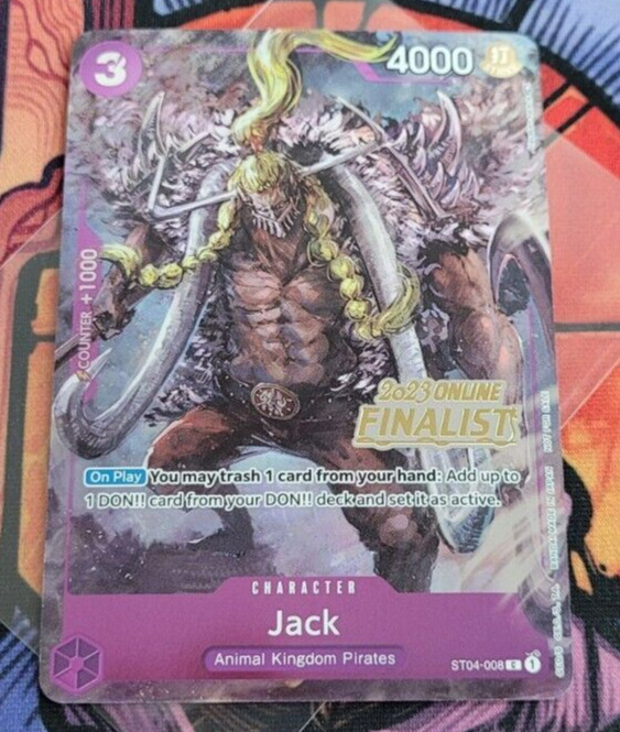 Tarjeta de una pieza Jack Online Regional 2023 Finalista ST04-008 Inglés