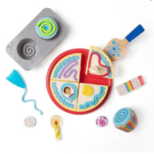 NIB Melissa  Doug Blue's Clues Wooden Birthday Party Play Set 38 pretend baking