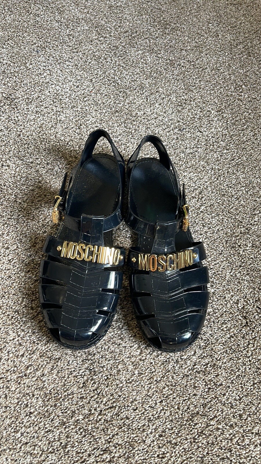 moschino jelly sandals
