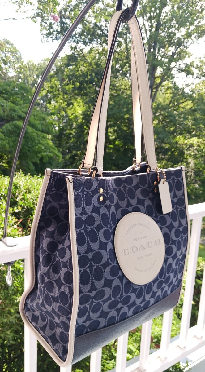 COACH C2823 TALL DEMPSEY CARRYALL SIGNATURE C W/VARSITY STRIPE