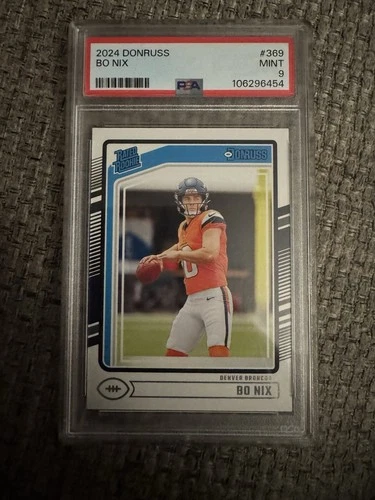 2024 Panini Donruss - Rated Rookie Bo Nix #369 (RC) PSA 9