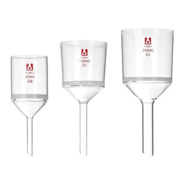 Borosilicate Sand Core Filter Funnel 35ml-2000ml Glassware G1-G6 Sand Cores - Image 2 of 4