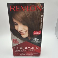 Revlon Colorsilk 47 Medium Rich Brown Beautiful Permanent Hair Color w/Keratin