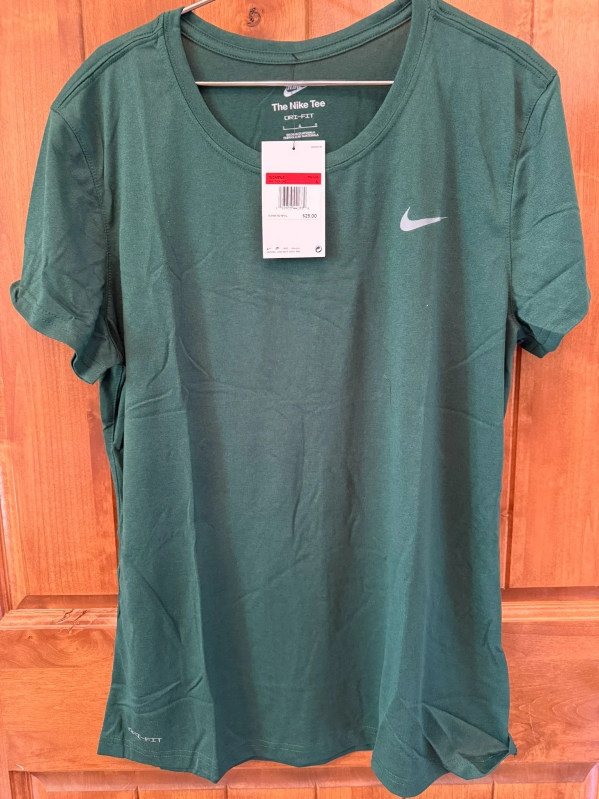 Nike Green Women's Large Short Sleeved Dri-Fit Tee, NWT