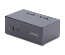 StarTech 2-Port Dual-Monitor DisplayPort KVM Switch, 4K 60Hz, 2x USB 5Gbps Ports