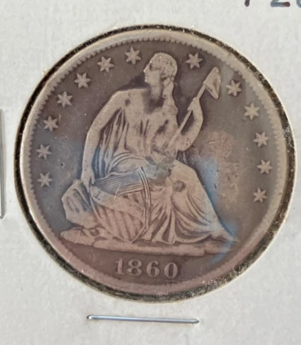 1860-S Seated Liberty Half Dollar Very Good Condition