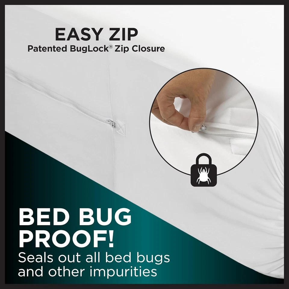 Colchón Protect-A-Bed AllerZip con cremallera Queen, a prueba de chinches y Dus Foto 3 de 4