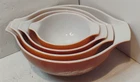 Pyrex Autumn Harvest Wheat Nesting Mixing Bowls Set of 4 #441 #442 #443 #444