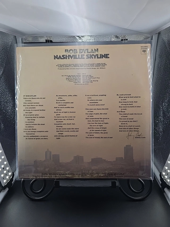 Bob Dylan Nashville Skyline w/Johnny Cash LP 1969 Columbia TH Press 9825 G+/VG - Imagem 2 de 4