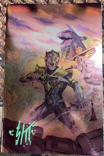 MMPR Halloween Special #1 2025 Sketch Ellis Signed Foil Cover Boom Studios EB203