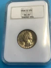1936-S Silver Washington Quarter NGC Graded MS64 Old Soap Box Holder