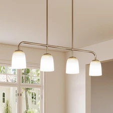 36.4'' Pendant Lighting for Kitchen Island, 4-Light Pendant Lighting with Whi...