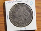 1898-S US Genuine Morgan Silver Dollar. VF, 90% Silver. Toned