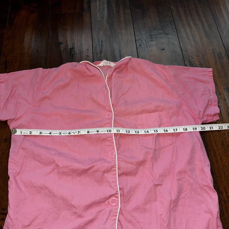 Pijama par calça top algodão rosa vintage anos 50 e 60 Tommies sanforizado roupa de dormir - Imagem 4 de 4