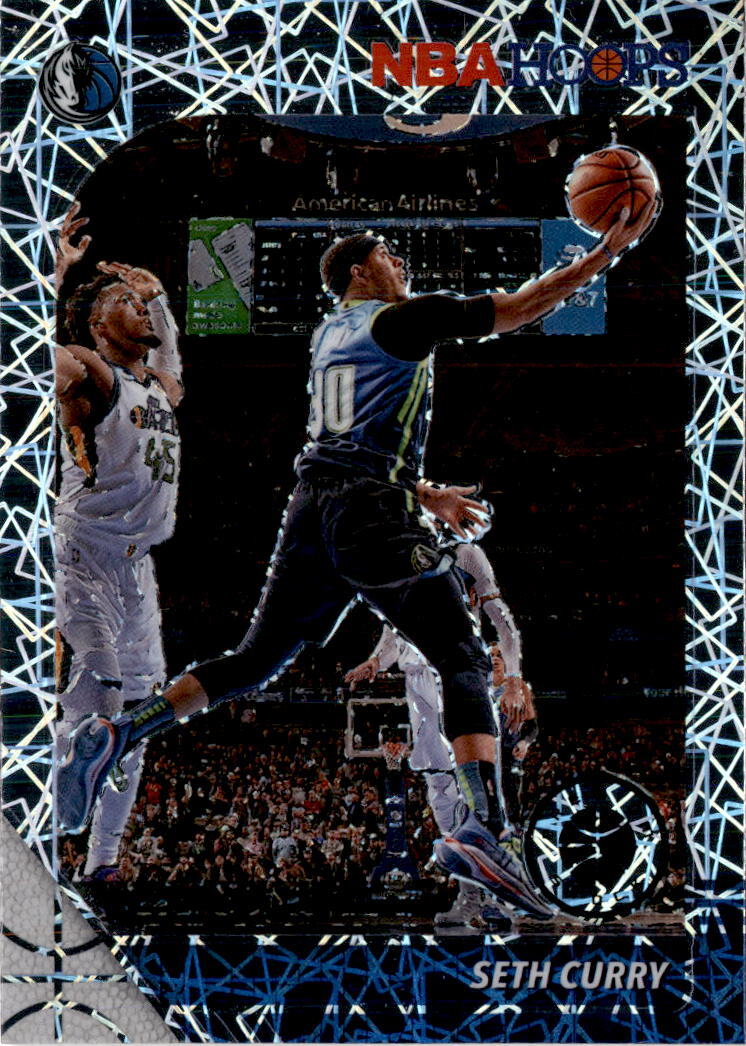 2019-20 Hoops Premium Stock #160 Seth Curry Prizms Silver Laser Dallas Mavericks