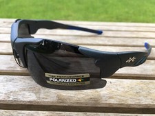X Loop Polarized Sunglasses PZ-X362405 Smoke Black Lens Fishing Blue PZ-X3624