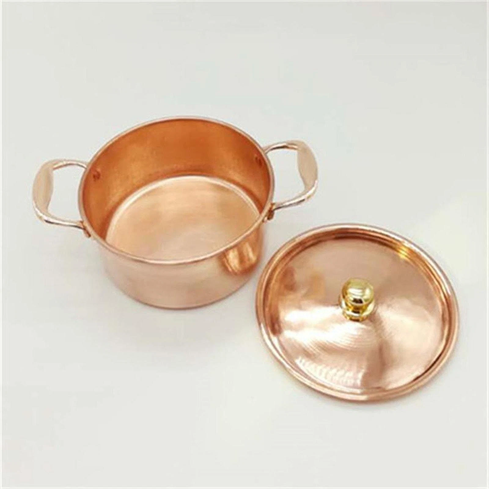 Copper Pot with Lid Saucepan Cookware Stockpot for Cooking Home Kitchen