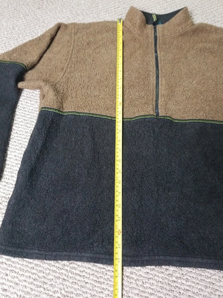 HORNY TOAD Men’s Long Sleeve 1/2 Zip Sweater | Brown & Gray | Size L - Image 2 of 4