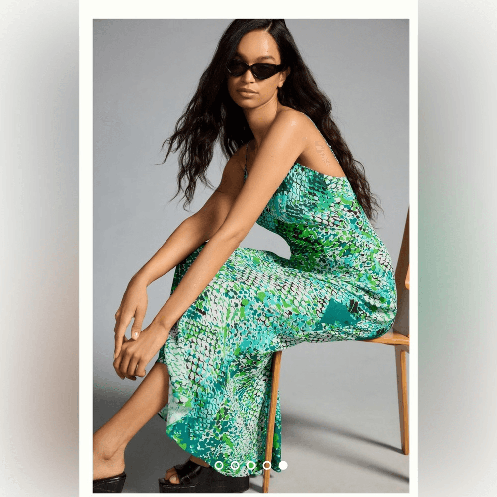 Anthropologie Plenty by Tracy Reese Printed Slip Maxi Dress Size Medium