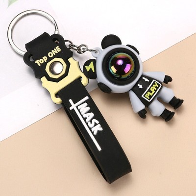 Cartoon Lightning Bear Keychain Astronaut Bear Doll Keyring Bag Pendant Key