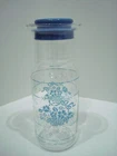 Pyrex 1.5 qt. Glass Juice Carafe Pitcher #7014 Cornflower Blue With Lid