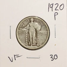1920 Standing Liberty Quarter 25c VF #2