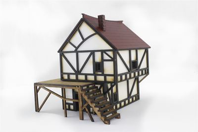 WWG Medieval Town MDF Fantasy Cottage - 28mm WargameTerrain Model Diorama