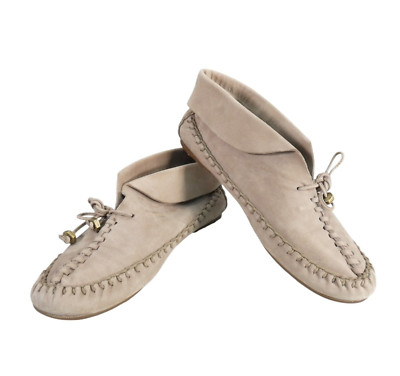 Marc Jacobs Schuhe Mokassins Wildleder Flats Navajo Beige Stiefeletten UK 6,5