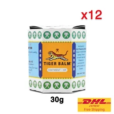 12 x 30g  White Tiger Balm Pain Relief Ointment Muscular Aches Pain Massage Rub