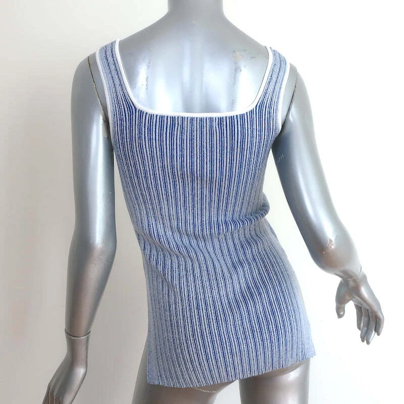 Club Monaco Seraphine 方领条纹背心蓝色尺寸超小号新品 — 第 4/4 张图片