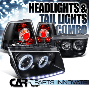 Fit-99-05-Jetta-Bora-Mk4-Black-LED-Projector-Headlights-Fog-Tail-Lamp