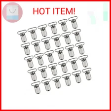 25pcs 1" Pacifier Suspender Clips, Marrywindix Pacifier Clips for Making Pacifie