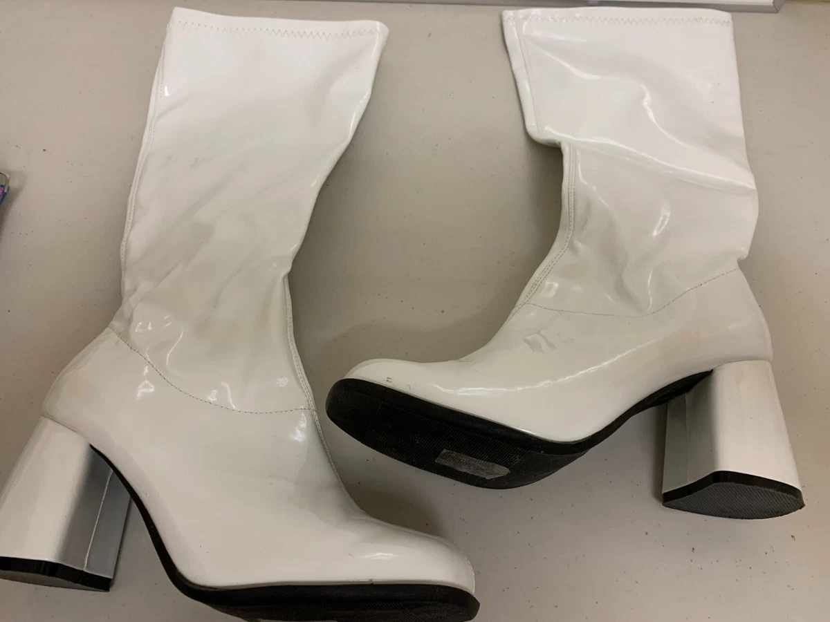 Ebay white gogo boots cheap