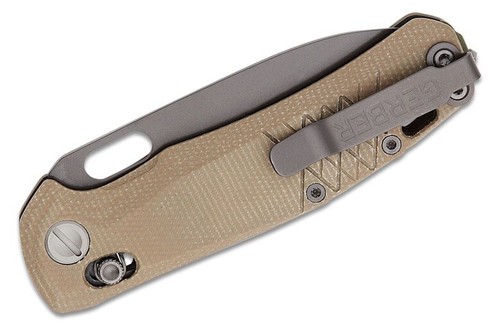 G1064582 Gerber Scout Tan 440A Black Drop Point Blade Micarta Handles Crossbar - Bild 3 von 9