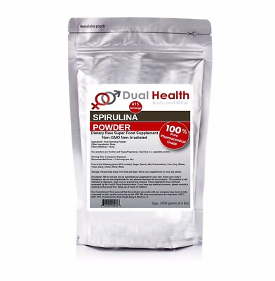 Spirulina (2kg (4.4 lb)) Superfood Pure Protein Powder Healthy Food Diet Energy
