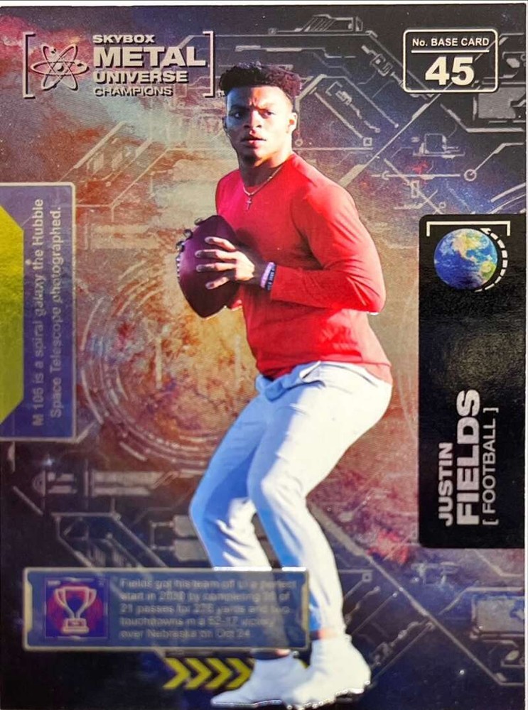 2021 Skybox Metal Universe Champions #45 Justin Fields  Rookie