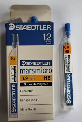 STAEDTLER MARSMICRO 0,9 MM HB SUPER HI POLYMER BLEI X12 ROHRCHEN