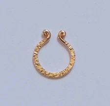 14k Goldfill 18g Fake Septum 6 7 8 mm Faux Septum Ring 