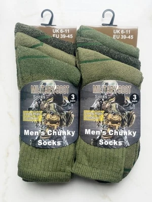 Mens Industrial Work Socks Thick Heavy Duty Winter Military Boot Socks 6 11 lot